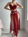 1970s Solid Pearl High-Slit 3D Flower Pajama Set