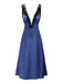 [Pre-Sale] Navy Blue 1930s Satin Lace Deep V-Neck Nightdress
