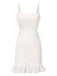 [Pre-Sale] White 1930s Floral Lace Ruffle Hem Nightgown
