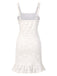 [Pre-Sale] White 1930s Floral Lace Ruffle Hem Nightgown