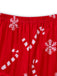 Red 1950s Christmas Snowflake Candy Cane Pajama Set