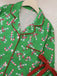 1950s Christmas Candy Cane Pajama Set