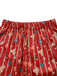 [Pre-Sale] Red 1950s Christmas Candy Stripe Plush Trim Pajama Set
