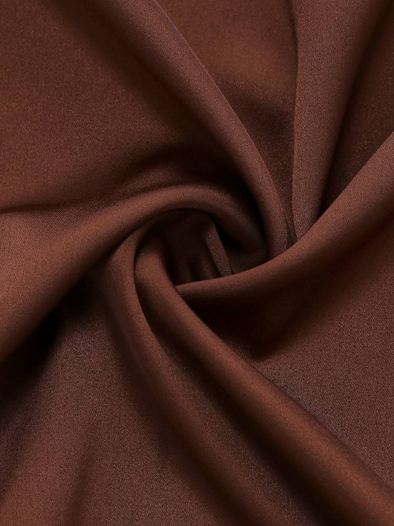 [Pre-Sale] Brown 1960s Satin Mesh Patchwork Slip Nightgown