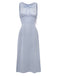 [Pre-Sale] Light Blue 1930s Back Cutout Lace Patchwork Nightgown