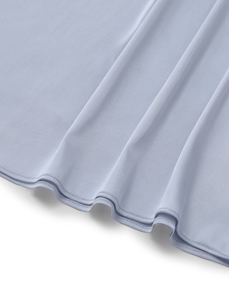 [Pre-Sale] Light Blue 1930s Back Cutout Lace Patchwork Nightgown