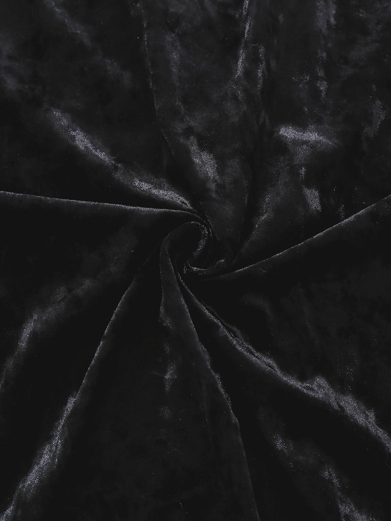 Green & Black 1960s Shimmer Velvet Notched Collar Pajama Set