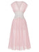 [Pre-Sale] Pink 1930s Mesh Pleated Lace Waist Robe