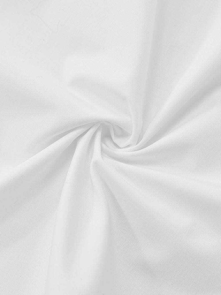 [Pre-Sale] White 1960s Victoria Lace-Up Puff-Sleeve Maxi Nightgown