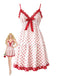 [Pre-Sale] Red 1960s Slip Polka Dot Bow Valentine Nightgown