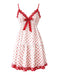 [Pre-Sale] Red 1960s Slip Polka Dot Bow Valentine Nightgown