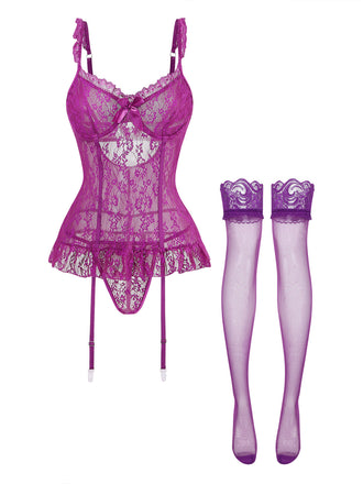 Purple 1980s Lace Onesies