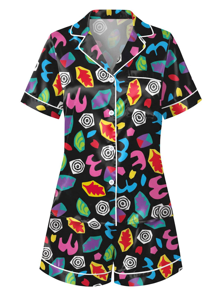 [Pre-Sale] Multicolor 1980s Lapel Stranger Things Eleven Pajama Set