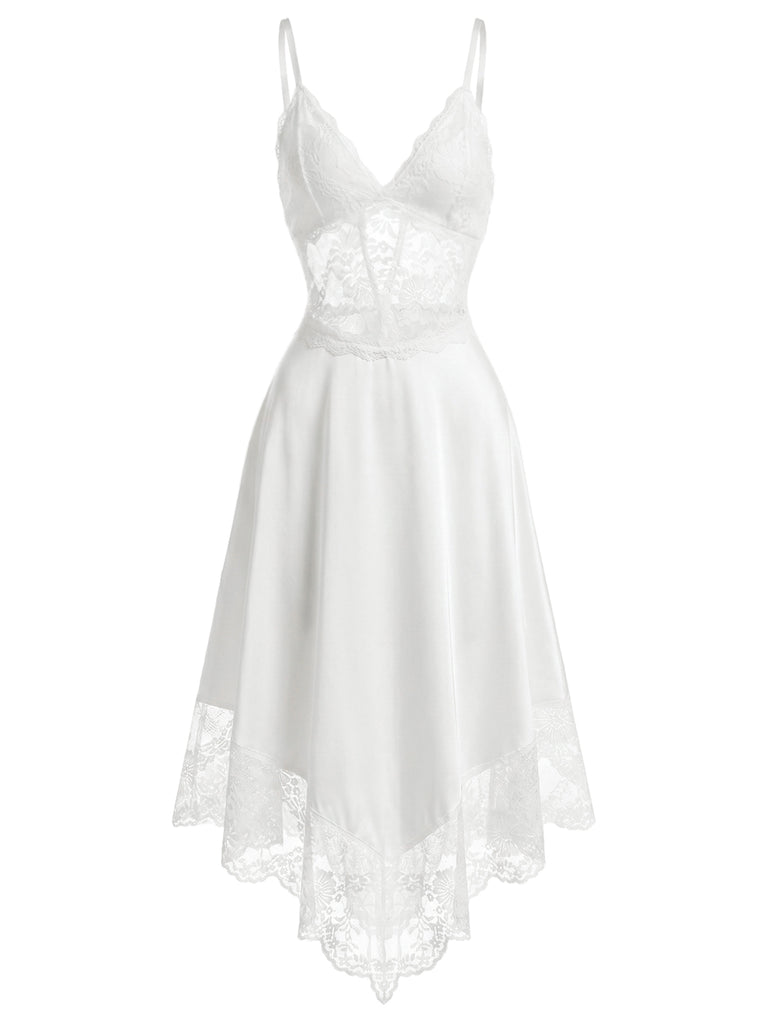 [Pre-Sale] White 1940s Lace Vintage Classic Nightgown 2
