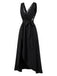 [Pre-Sale] Black 1940s Lace Belted Satin Nightgown 3