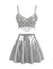 Silver 1950s Vintage Two Piece Set 2