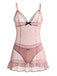 Sheer Polka Dot Printed Mesh Nightgown 2