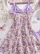 Lavender 1970s Mesh 3D Butterfly Embroidery Slip Nightgown