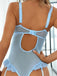 1950s Lace Cutout Garter Bodysuit Lingerie Set