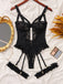1950s Lace Cutout Garter Bodysuit Lingerie Set