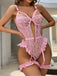 1950s Lace Cutout Garter Bodysuit Lingerie Set