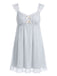 1950s Ruffled Mesh Bow Babydoll Nightgown