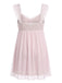 1950s Ruffled Mesh Bow Babydoll Nightgown