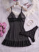 Black 1950s Polka Dot Nightgown 2