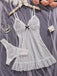 Black 1950s Polka Dot Nightgown 9