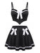 Black 1950s Bow Halter Nightgown 1