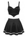 Black 1950s Bow Halter Nightgown 2