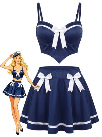 Black 1950s Bow Halter Nightgown 3