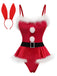 Red 1960s Christmas Velvet Nightgown 3