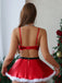 Red 1950s Christmas Nightgown 5