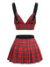 Red 1960s Christmas Plaid Nightgown 3