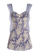 1950s Floral Mesh Velvet Nightgown 2