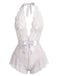 1930s Satin Bow Lace Strappy Sheer Sexy Lingerie