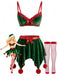 Green 1960s Christmas Nightgown 1