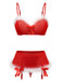 Red 1960s Christmas Nightgown 2