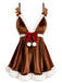 [Pre-Sale] Light Brown V Neck Nightgown 2