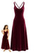 Velvet Padded Cup Spaghetti Strap Nightgown 1