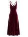 Velvet Padded Cup Spaghetti Strap Nightgown 2