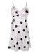 1950s Polka Dot Lace Spaghetti Straps Sleepwear
