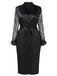 [Plus Size] Black 1950s Lace Belted Nightgowns