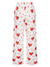 1970s Hearts Knit Spaghetti Strap Pajamas