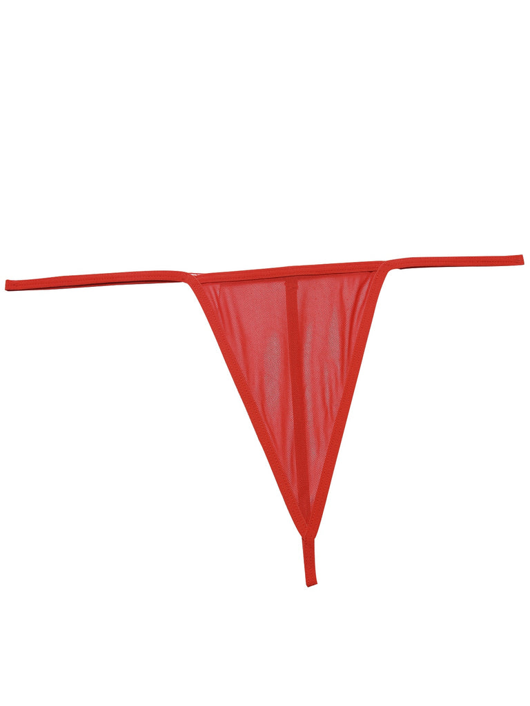 Red 1970s Spaghetti Strap Patchwork Nightgown