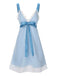[Pre-Sale] Light Blue 1950s Strap Lace Patchwork Nightgown