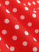 Red 1950s Polka Dot Sweetheart Neck Bow Dress