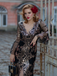 1930s Deep V-Neck Mesh Sequined Maxi Dress
