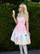 Pink 1950s Ice-Cream Sweetheart Neck Dress
